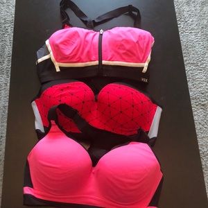 Three Victoria’s Secret sports bras
